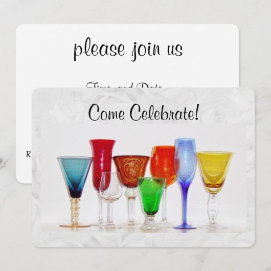 Kom vieren Uitnodiging (Voorkant / Achterkant)