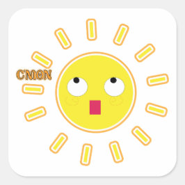 kom vierkante sticker