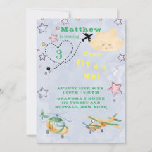 Kom Vlieg Met Me Vliegtuigen Jongens Verjaardagsfe