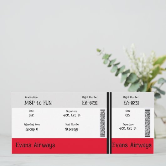 Kom vlieg met ons mee kaart (Staand voorkant)