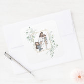 Kom, volg me - Jezus met kinderen Vierkante Sticker (Envelop)
