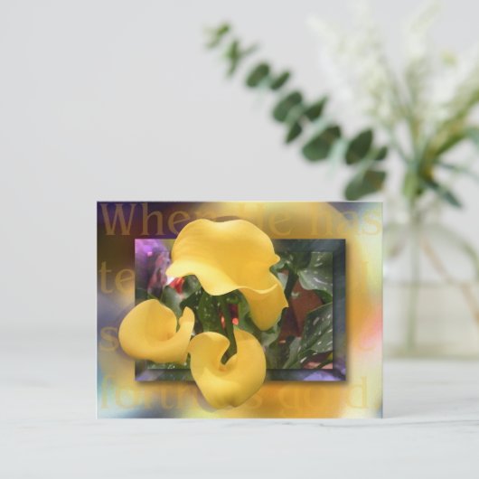 Kom voor als goud briefkaart (Staand voorkant)