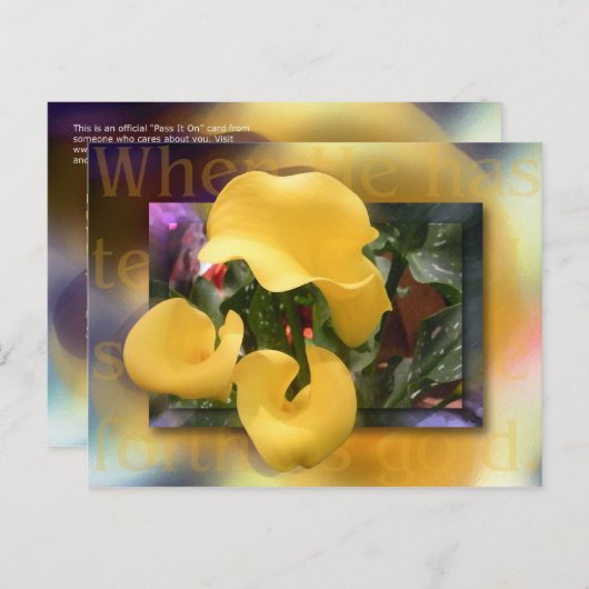 Kom voor als goud briefkaart (Voorkant / Achterkant)