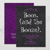 Kom voor Boos en Booze Adult Halloween Party Kaart (Voorkant / Achterkant)