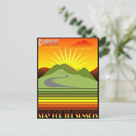 Kom voor het avontuur briefkaart (Staand voorkant)