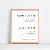 Kom voor Liefde Verblijf voor Voedsel Hart Trouwbo Poster