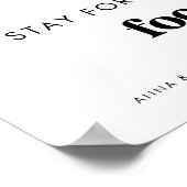 Kom voor Liefde Verblijf voor Voedsel Retro Leuk T Poster (Hoek)