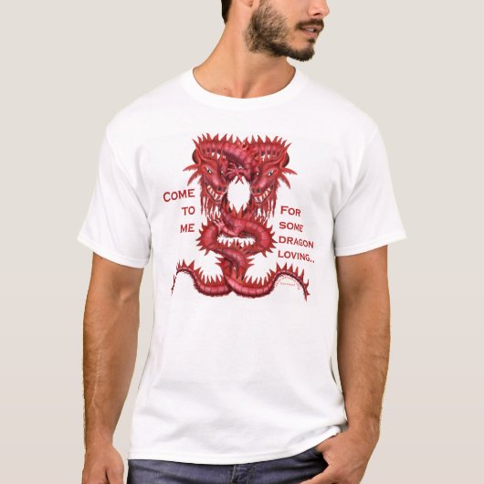 Kom voor liefhebbende Dragon T-shirt (Voorkant)