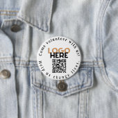 Kom Vrijwilliger QR Code Promotie Button Pin (In situ)
