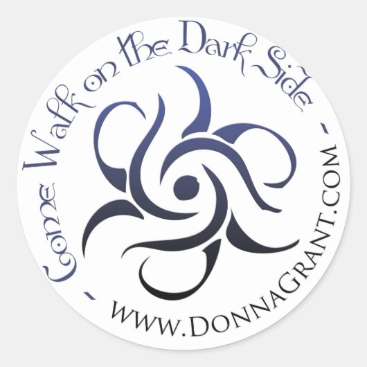 Kom wandelen aan de DONKERE kant Ronde Sticker (Voorkant)