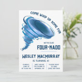 Kom wat plezier maken! Tornado verjaardagsfeestje Kaart (Staand voorkant)