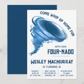 Kom wat plezier maken! Tornado verjaardagsfeestje Kaart (Voorkant / Achterkant)