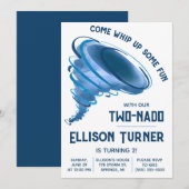 Kom wat plezier maken! Tornado verjaardagsfeestje Kaart (Voorkant / Achterkant)