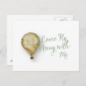 Kom weg met mijn luchtballon briefkaart (Voorkant / Achterkant)