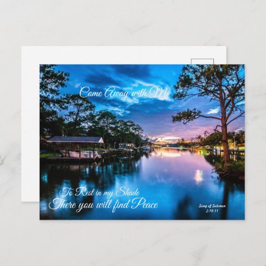 Kom weg met Serene Lake Briefkaart (Voorkant / Achterkant)