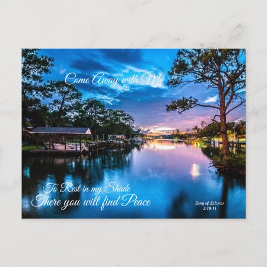 Kom weg met Serene Lake Briefkaart (Voorkant)