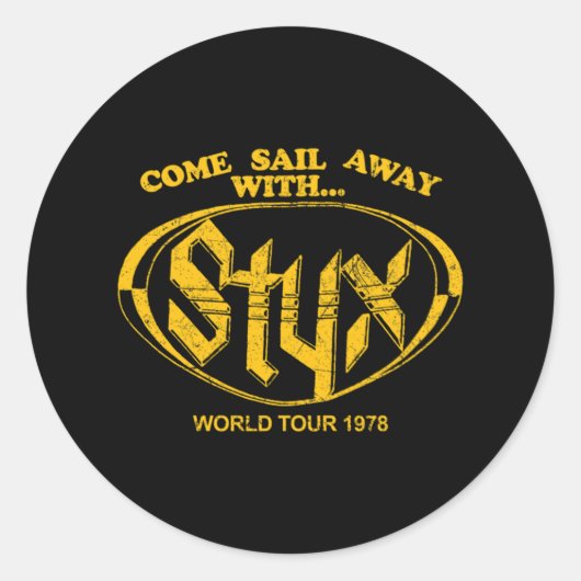 Kom weg met STYX  Gift Ronde Sticker (Voorkant)