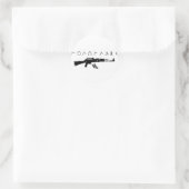 "Kom ze halen" Ronde Sticker (Tas)