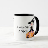 Kom zitten een spreuk heks Halloween Mok (Voorkant rechts)