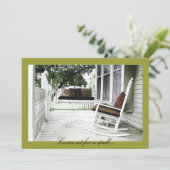 Kom zitten voor een spelletje - Housewarming Invit Kaart (Staand voorkant)