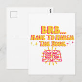 Kom zo terug, moet het boek afmaken briefkaart (Voorkant / Achterkant)