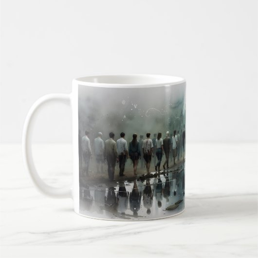 Kom zoals je bent Misty Reflection Kunstmok Koffiemok (Links)