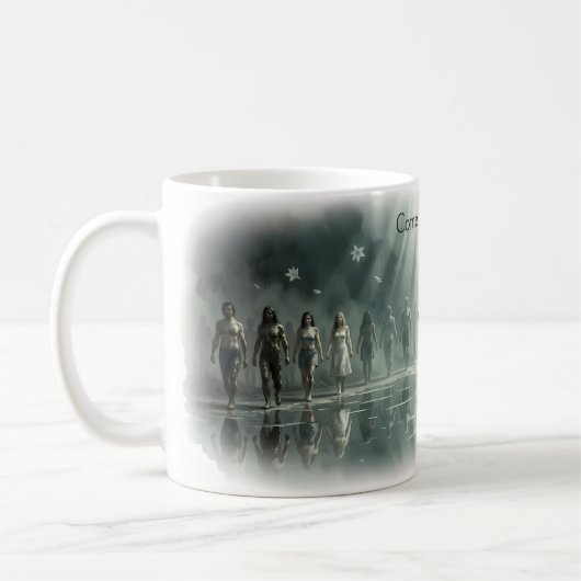 Kom zoals je bent Misty Reflection Kunstmok Koffiemok (Links)