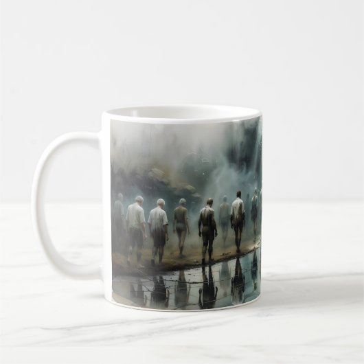Kom zoals je bent Misty Reflection Kunstposter Koffiemok (Links)