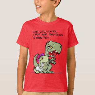 Kom zusje, ik heb wat dino-trucs t-shirt