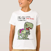 Kom zusje, ik heb wat dino-trucs t-shirt (Voorkant)