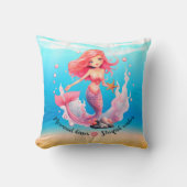 Kom zwemmen met mij Zeemeermin Kussen (Voorkant)