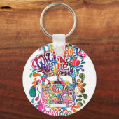 Kombi hippie sleutelhanger (Voorkant)