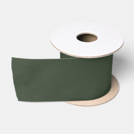Kombu Green Solid Color Satijnen Lint