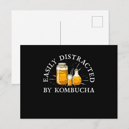 Kombucha-Drink Briefkaart (Voorkant / Achterkant)