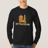 Kombucha Lover Sip Happens Beverage Fun T-shirt (Voorkant)