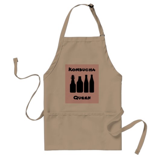 Kombucha Queen Apron met persoonlijke foto's en te Standaard Schort (Voorkant)