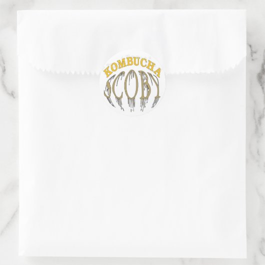 Kombucha Scoby Ronde Sticker (Tas)