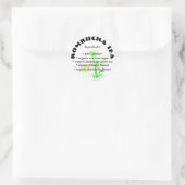 Kombucha Tea - Aangepaste ingrediënten lijst Stick Ronde Sticker (Tas)