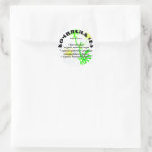 Kombucha Tea - Aangepaste ingrediënten Ronde Stick Sticker (Tas)