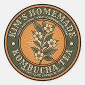  kombucha Tea Label Sjabloon (Voorkant)