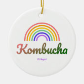 Kombucha ​ voedingsfeiten ​ regenboog keramisch ornament (Voorkant)