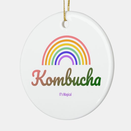 Kombucha ​ voedingsfeiten ​ regenboog keramisch ornament (Links)