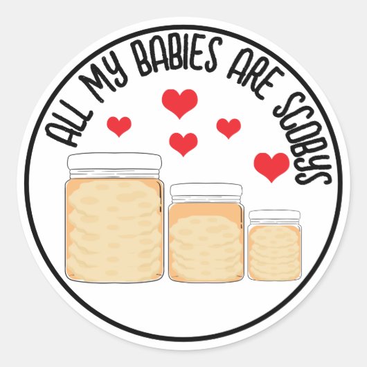 KombuchaScoby-CustomStickers Ronde Sticker (Voorkant)