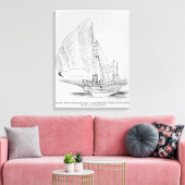 Kombuis van de 16e eeuw canvas afdruk (Insitu (Woonkamer))