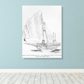 Kombuis van de 16e eeuw canvas afdruk (Insitu (Houten vloer))