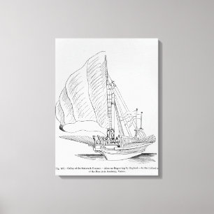 Kombuis van de 16e eeuw canvas afdruk