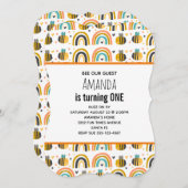 Kombule en regenbogen Pattern Birthday Kaart (Voorkant / Achterkant)