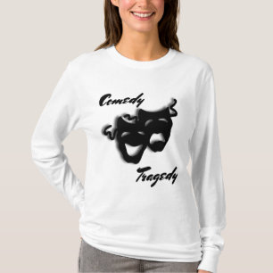 Komedie en Tragedie Maskers Theater T-shirt met la