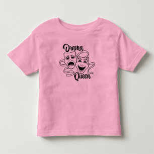 Komedie en tragedie theater maskeert drama Queen B Kinder Shirts