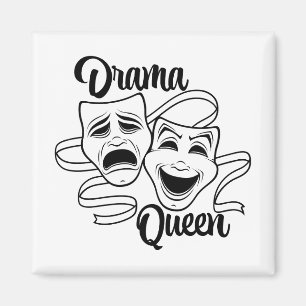 Komedie en tragedie theater maskeert drama Queen B Magneet
